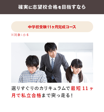 中学校受験11ヶ月完成コース