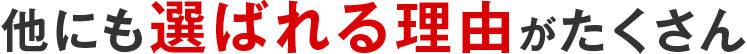 他にも選ばれる理由がたくさん